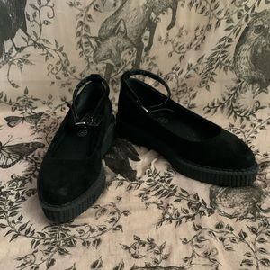 TUK black platform mary janes